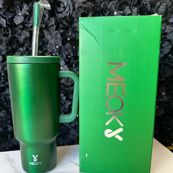 40oz Meoky Limited Edition Stainless Steel Tumbler with Leak-proof Lid - Picture 3 of 9